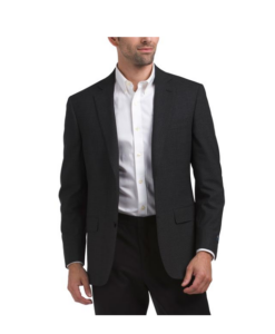 Wool Blend Classic Suit Jacket (size 40-48 Grey)