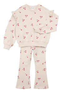 Ruffle Trim Sweatshirt & Flare Leggings Set 3-24m