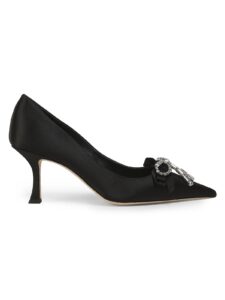 Auria 70mm Crystal-embellished Satin Pumps