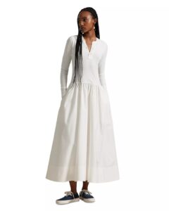 Cotton Henley Dress