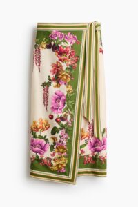 Printed Wrap Skirt