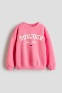 Brushed-inside Sweatshirt with Printed Motif