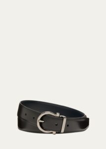 Men's Reversible Leather Gancio Belt