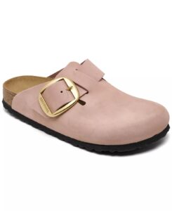 Women's Boston Big Buckle Nubuck Leather Clogs from Finish Line