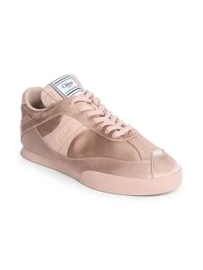 Kick Logo Satin Low-top Sneakers