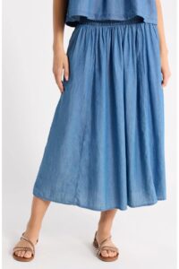 Chambray Maxi Skirt