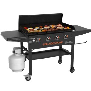 Blackstone Original Outdoor Griddle, 36 Inch 4-burner Flat Top Grill with Hard Cover, Black