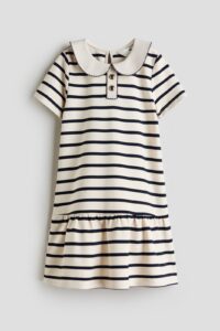 Picot-trimmed Jersey Dress