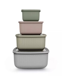 8-piece Rectangle Bowl Set with Lids