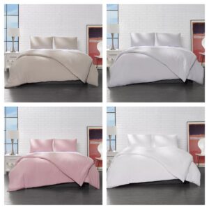 Ella Jayne Solid Microfiber 3-pc. Duvet Cover Set, Full/queen