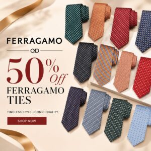50% off Ferragamo Ties!