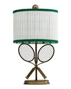12x21 Tennis Racquet Metal Table Lamp