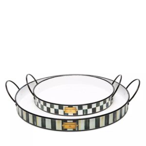Spectator Galvanized Outdoor Trays, Set of 2