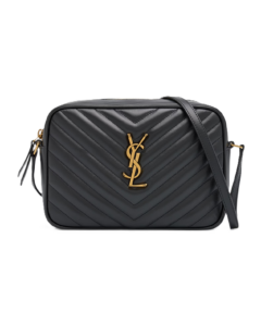 Lou Medium Ysl Camera Bag with Pocket in Quilted Leather