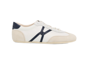 Riviera Mixed Leather Slim Trainer Sneakers