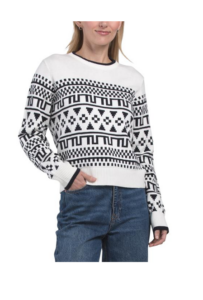 Cotton and Cashmere Blend Fair Isle Sweater