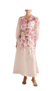 Peyton Belted Long Sleeve Button Front Maxi Dress