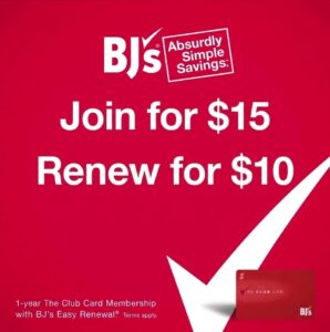 Bjs Membership - Join for $15, Renew for $10!p