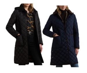 Diamond Quilted Hooded Coat