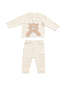 Cotton Boys 2pc Bear Sweater and Sweatpants Set 3-9m