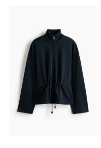 Drawstring-detail Zip-through Sweatshirt