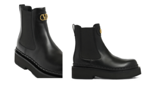 Vlogo Signature Leather Beatle Chelsea Boots