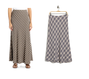 Plaid Maxi Skirt