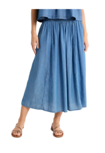 100% Cotton Chambray Maxi Skirt