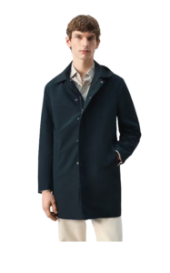 Water-repellent Parka with Removable Hood (navy)