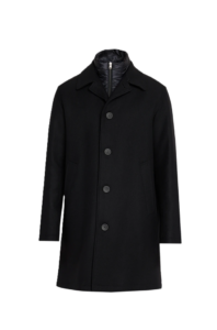 Men's Wool-blend Coat W/ Removable Bib