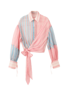 Stripe Tie Hem Shirt