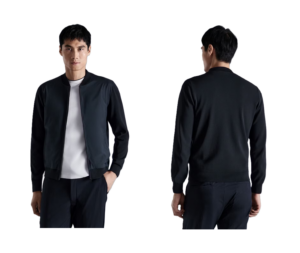 Combined Knit Bomber Jacket