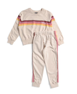 Little Girls 2pc Fleece Sweatshirt and Joggers Set Size 4-6