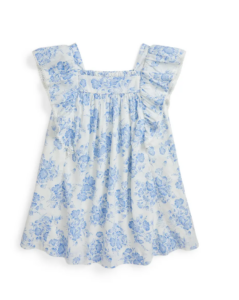 Kids' Cotton Slub Floral Dress Size 4-6