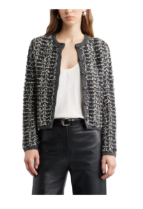Textured Crewneck Cardigan