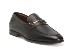 Leather Saddle Loafers with Bit
