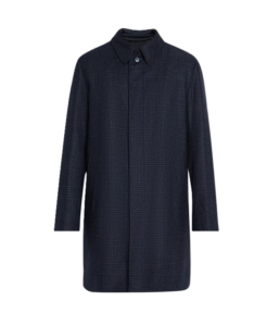 Men's Plaid Wool/silk Coat