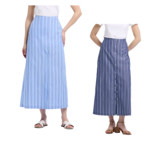Women's Button-front Woven Maxi Skirt