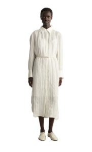 Crinkled-silk Midi Shirt Dress