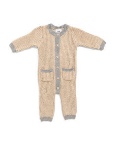 Infant Boys Long Sleeve Chunky Knit Coveralls