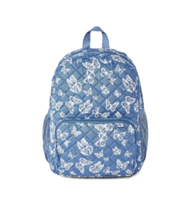 Girls' Quilted Butterfly Two Pocket Backpack