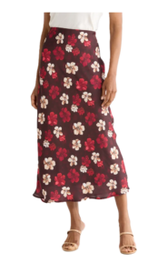 Floral Mesh Maxi Skirt