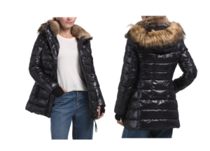 Mid Length Shiney Puffer Coat