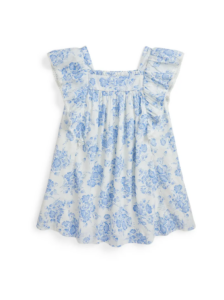 Kids' Cotton Slub Floral Dress