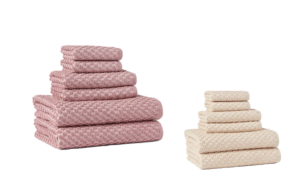 6pc Performance Plus Textured Dot Bath Towel Set