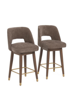 Set of 2 20x40 Meliz Swivel Counter Stools