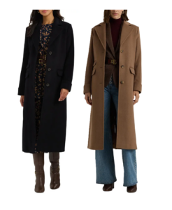 Longline Wool Blend Reefer Coat