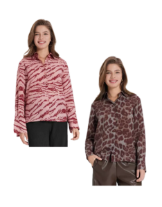 Women's Long Sleeve Collared Blouse