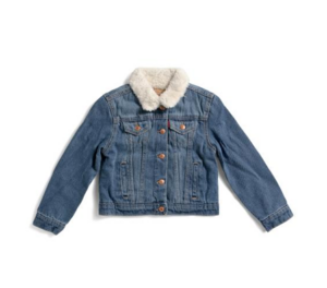 Little Girls Sherpa Trucker Jacket Size 4-6