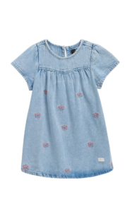 Kids' Bow Embroidered Dress